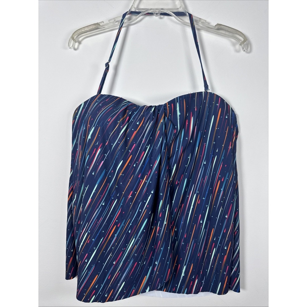 Tempt Me Bandeau Tankini Top Strapless Halter Bathing Suit Top Only NWT Size XL